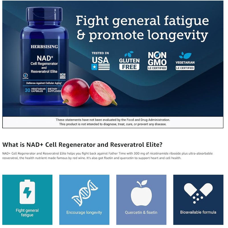 NAD+ Supplement – Cellular Energy, Anti-Aging, & Longevity Support